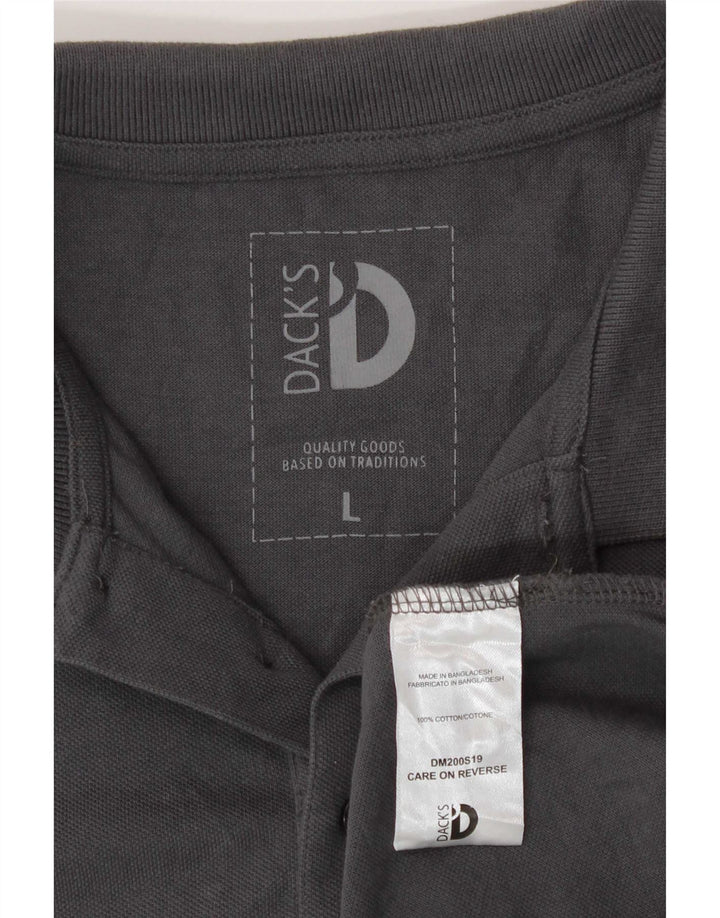 Dack's Polo para hombre de algodón gris grande