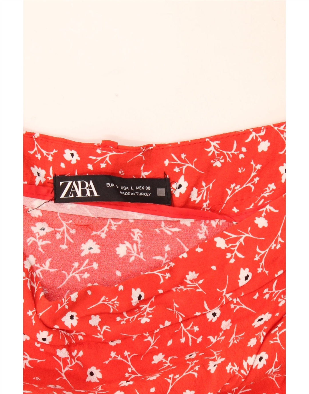 ZARA Falda pantalón para mujer UK 44 Grande Rojo Floral