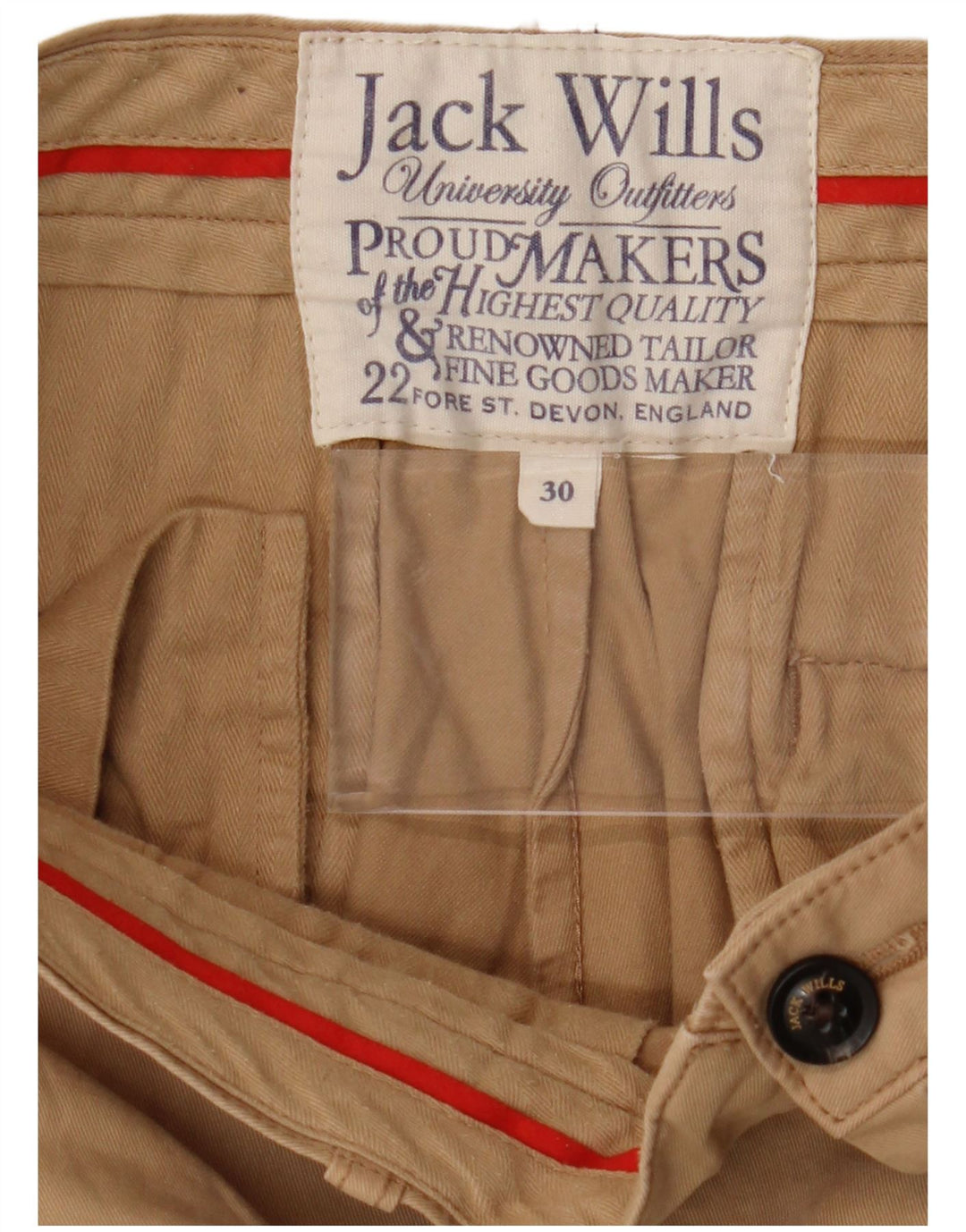 JACK WILLS Pantalones cortos chinos para hombre W30 Medium Beige
