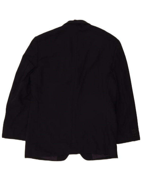 Marks & Spencer Chaqueta tipo blazer de 3 botones para hombre UK 38 Medium Azul marino Lana virgen