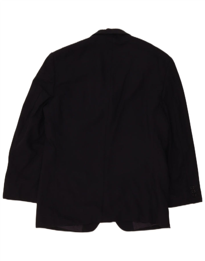 Marks & Spencer Chaqueta tipo blazer de 3 botones para hombre UK 38 Medium Azul marino Lana virgen