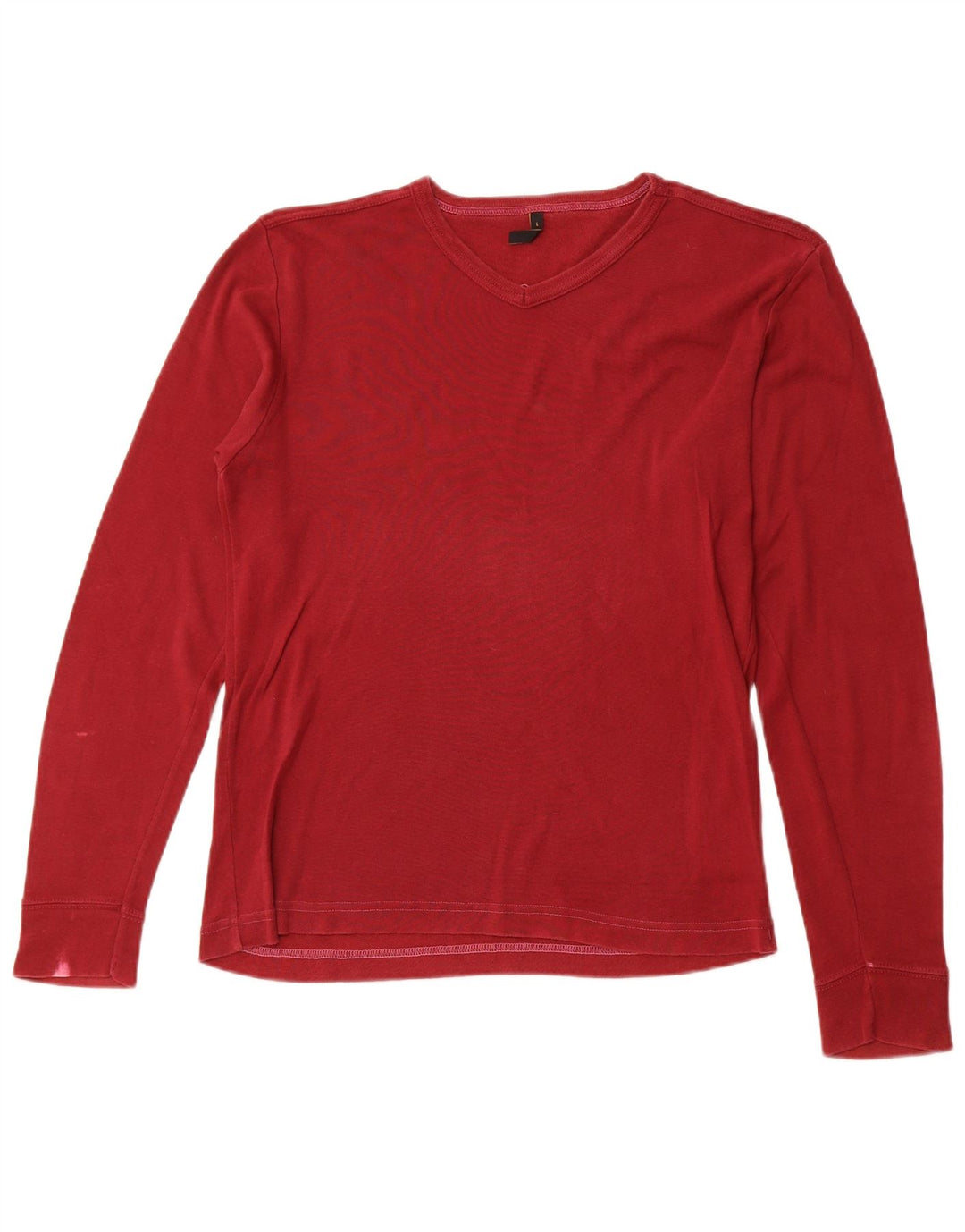 LEE Top Mujer Manga Larga UK 46 Grande Algodón Rojo