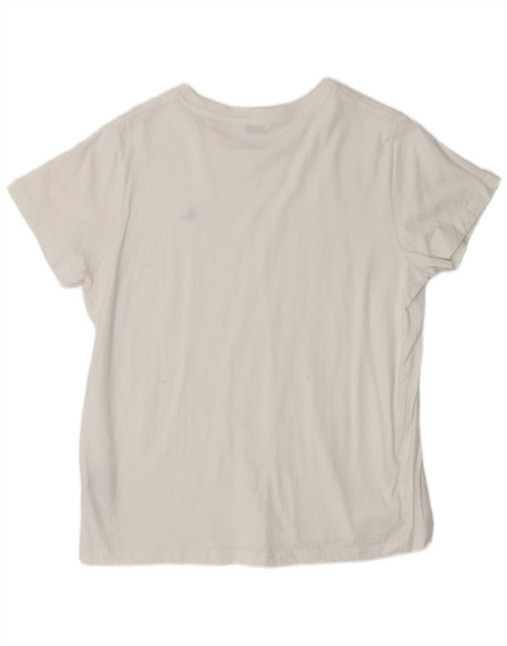 JACK WILLS Camiseta para mujer Top UK 12 Medium White Cotton