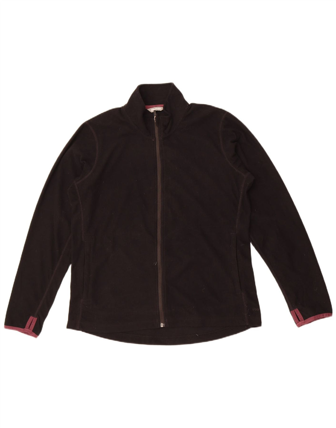 Rohan Mujer Chándal Top Chaqueta UK 40 Grande Poliéster Negro