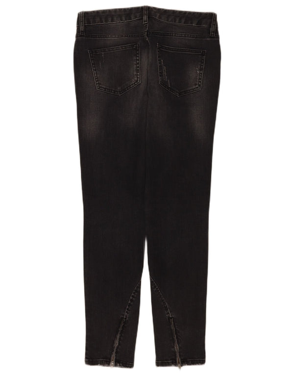 Massimo Dutti Vaqueros Pitillo Mujer EU 36 XS W26 L29 Negro