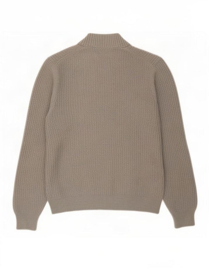 Massimo Dutti Jersey Con Cuello En V Hombre Large Gris Algodón
