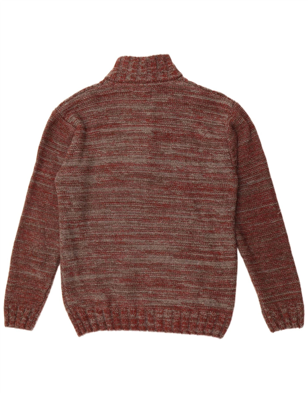 Joe Browns Suéter tipo jersey con cuello y botones para hombre Acrílico moteado granate grande