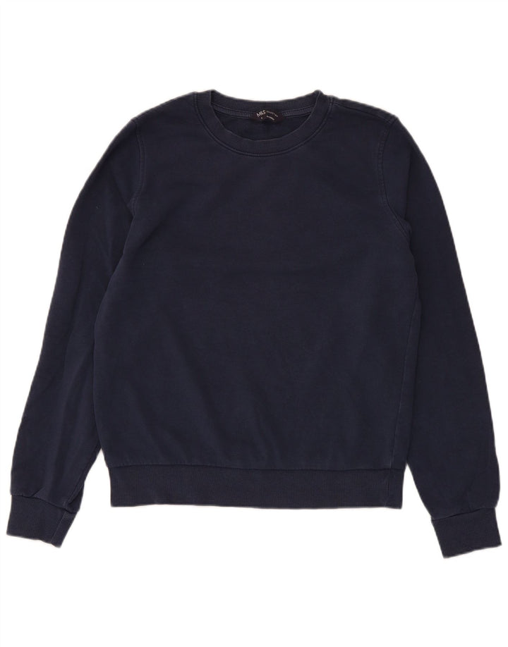 Marks & Spencer Sudadera para mujer Jumper UK 8 Small Azul marino Algodón