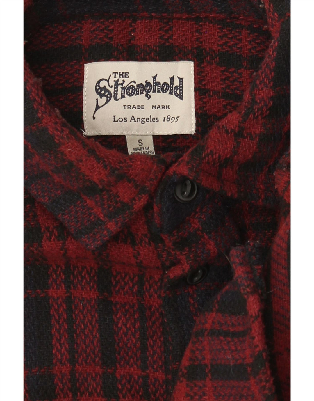 Camisa de franela para hombre The Stronghold, cuadros rojos pequeños