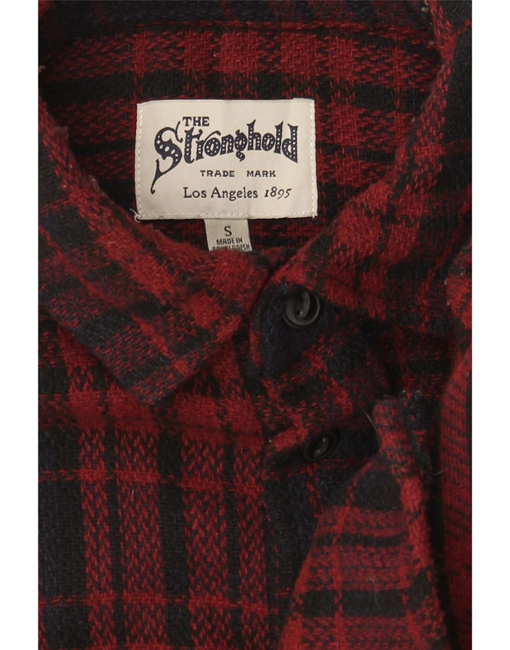 Camisa de franela para hombre The Stronghold, cuadros rojos pequeños