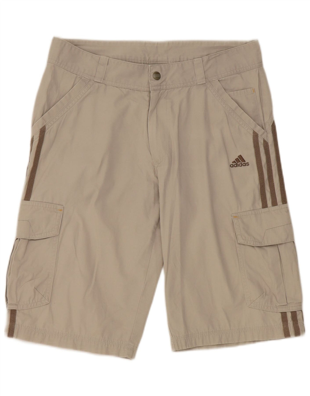ADIDAS Pantalones cortos cargo para niños 13-14 años W30 Gris Algodón