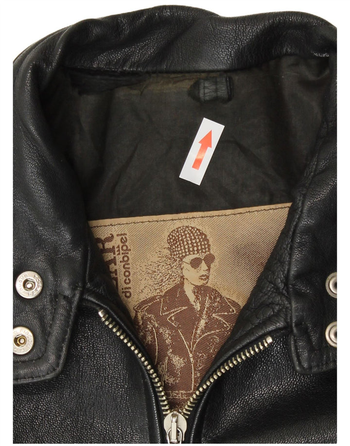 Conbipel Chaqueta de cuero para mujer UK 44 Cuero negro mediano