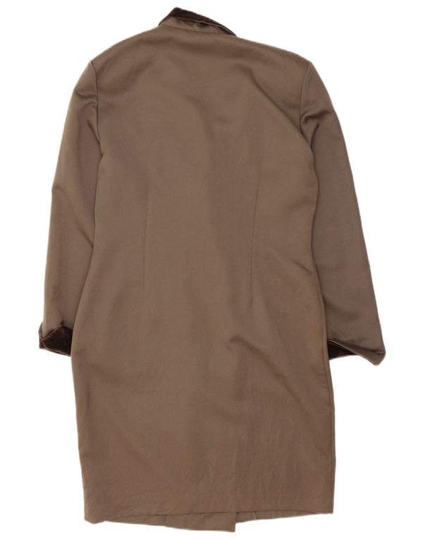 Sara Glenzer Abrigo cruzado para mujer IT 48 XL Bloque de color marrón