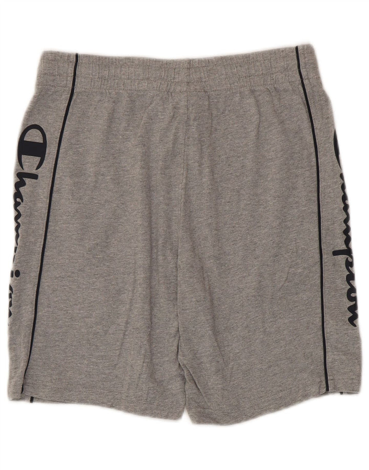 Champion Shorts deportivos con gráficos para hombre, algodón moteado gris pequeño