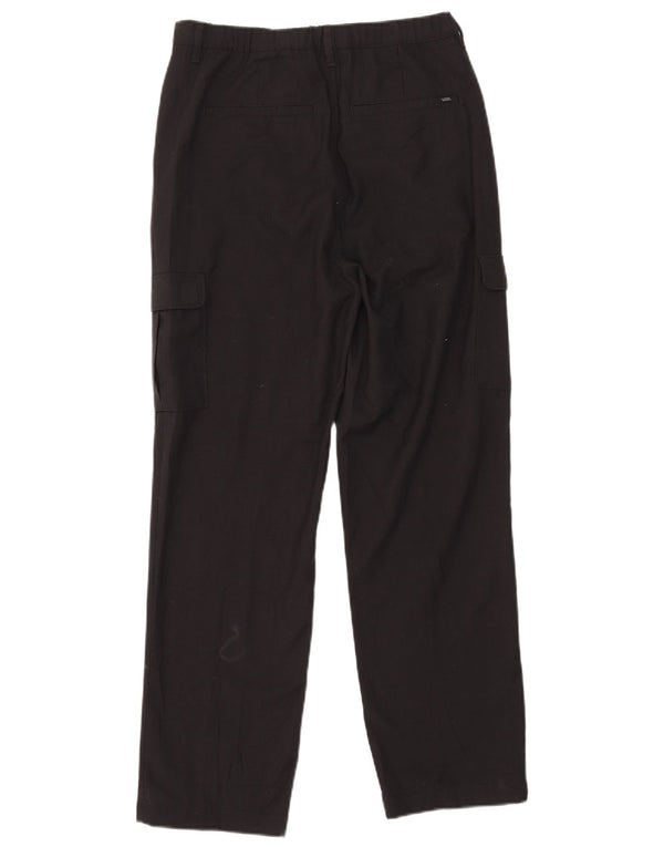 Vans Pantalones cargo rectos para hombre Small W29 L28 Poliéster negro