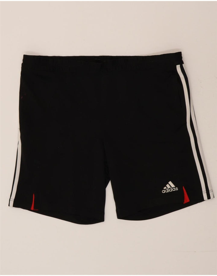 Adidas - Pantalones cortos deportivos para hombre, talla grande, poliéster negro