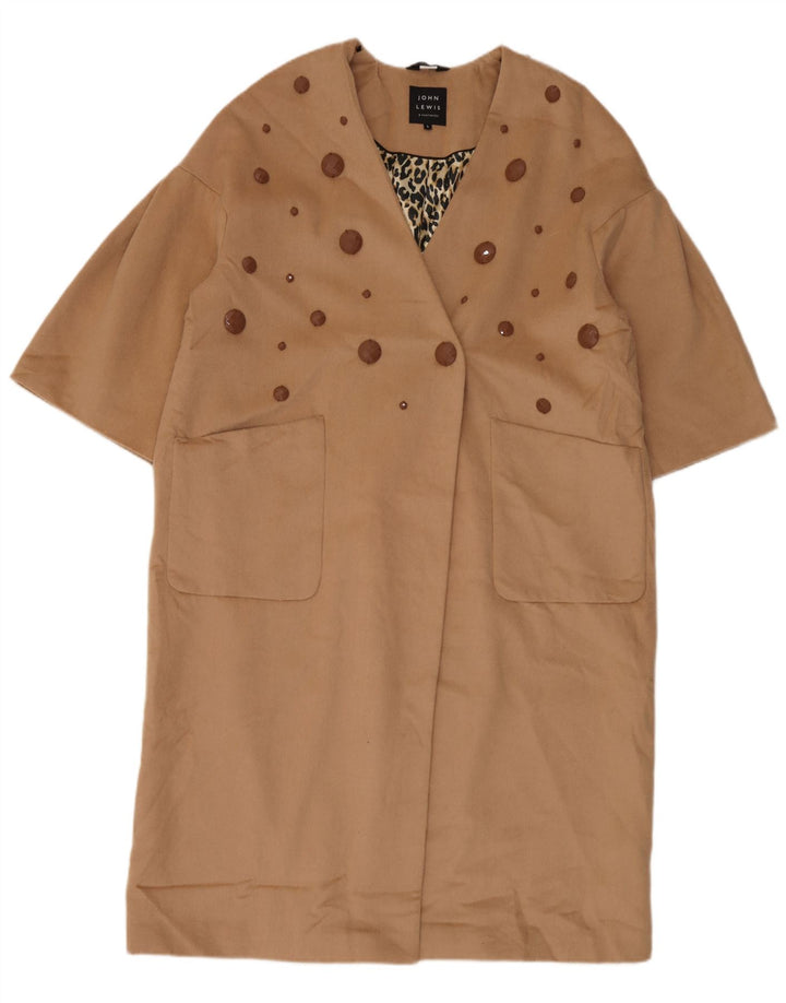 John Lewis Abrigo cruzado de manga 3/4 para mujer UK 46 Large Beige