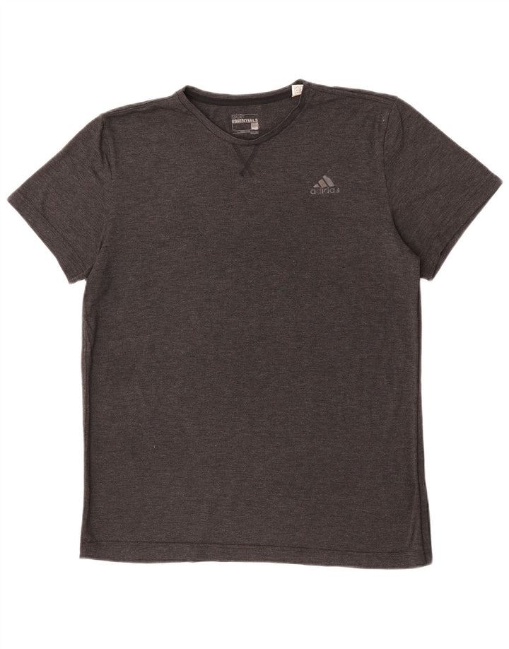 Adidas Mens Climalite Camiseta Top Grande Gris Poliéster