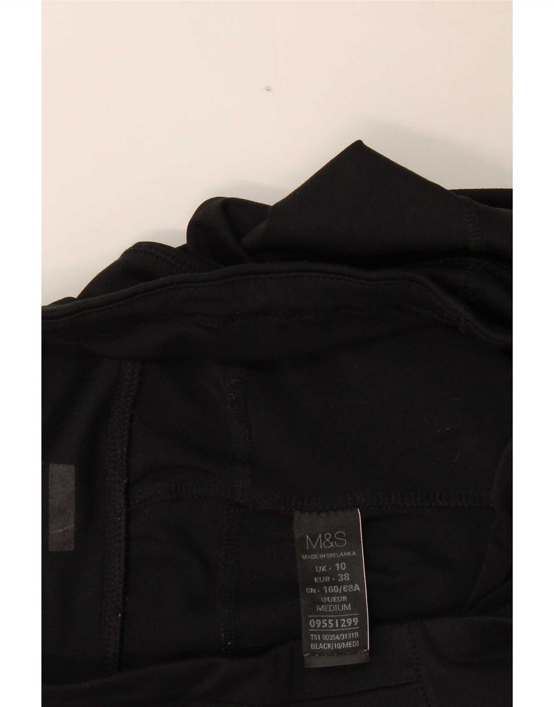 Marks & Spencer Pantalones de chándal para mujer UK 10 Small Poliéster negro