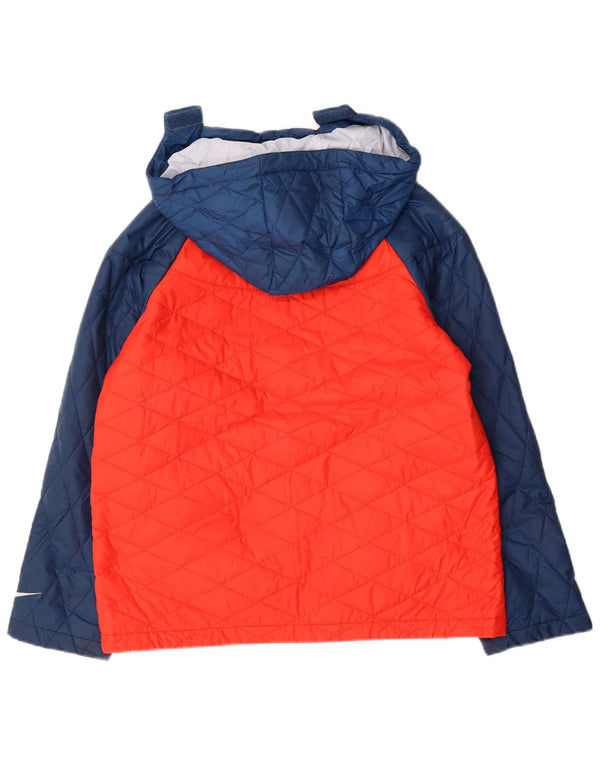 Nike Chaqueta acolchada con capucha para niños 13-14 años XL Naranja Colorblock Poliéster