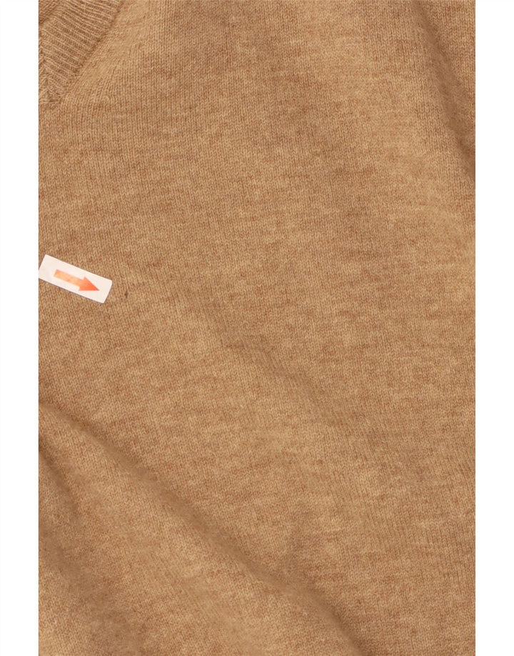 Massimo Dutti Jersey Cuello Pico Hombre XL Lana Beige
