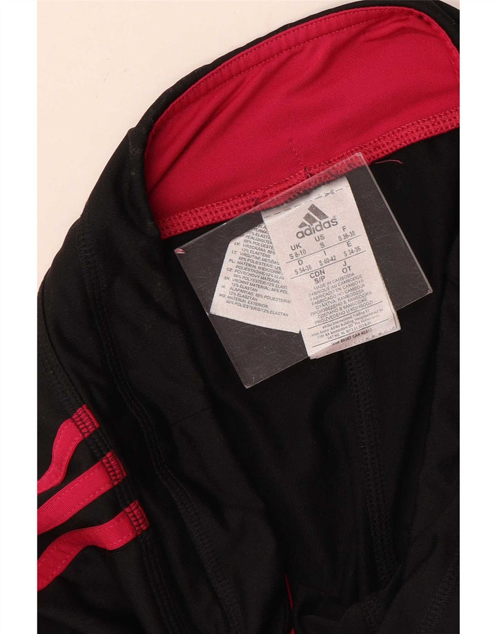 Adidas Mujer Climalite Chándal Pantalones UK 8/10 Pequeño Negro Poliéster