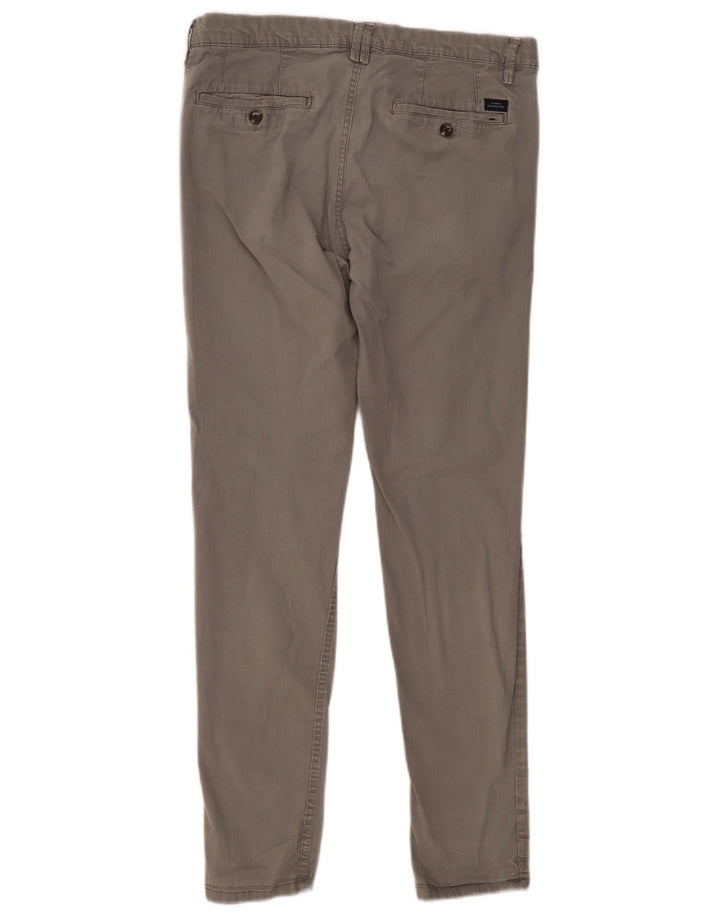 Zara Mens Slim Chino Pantalones EU 40 Medium W31 L29 Gris