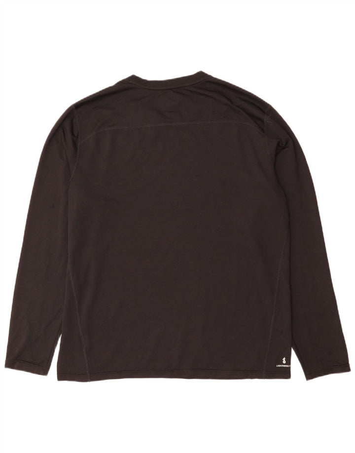New Balance Hombre Boston Graphic Top Manga Larga Grande Negro