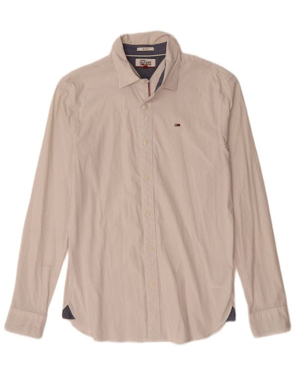 Tommy Hilfiger Camisa Slim Fit De Algodón A Rayas Blancas Pequeñas Para Hombre