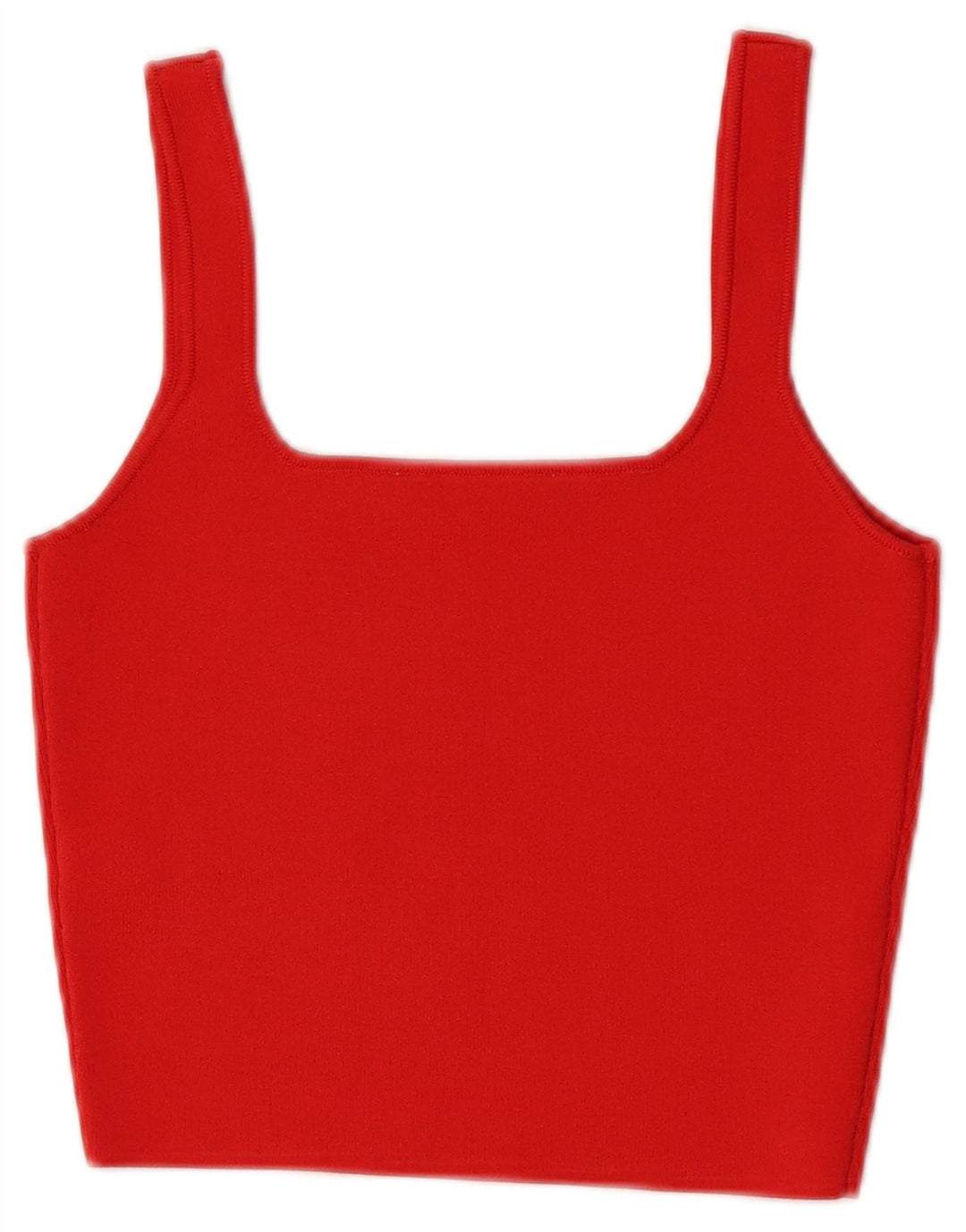 Zara Mujer Crop Cami Top UK 8 Pequeño Poliéster Rojo