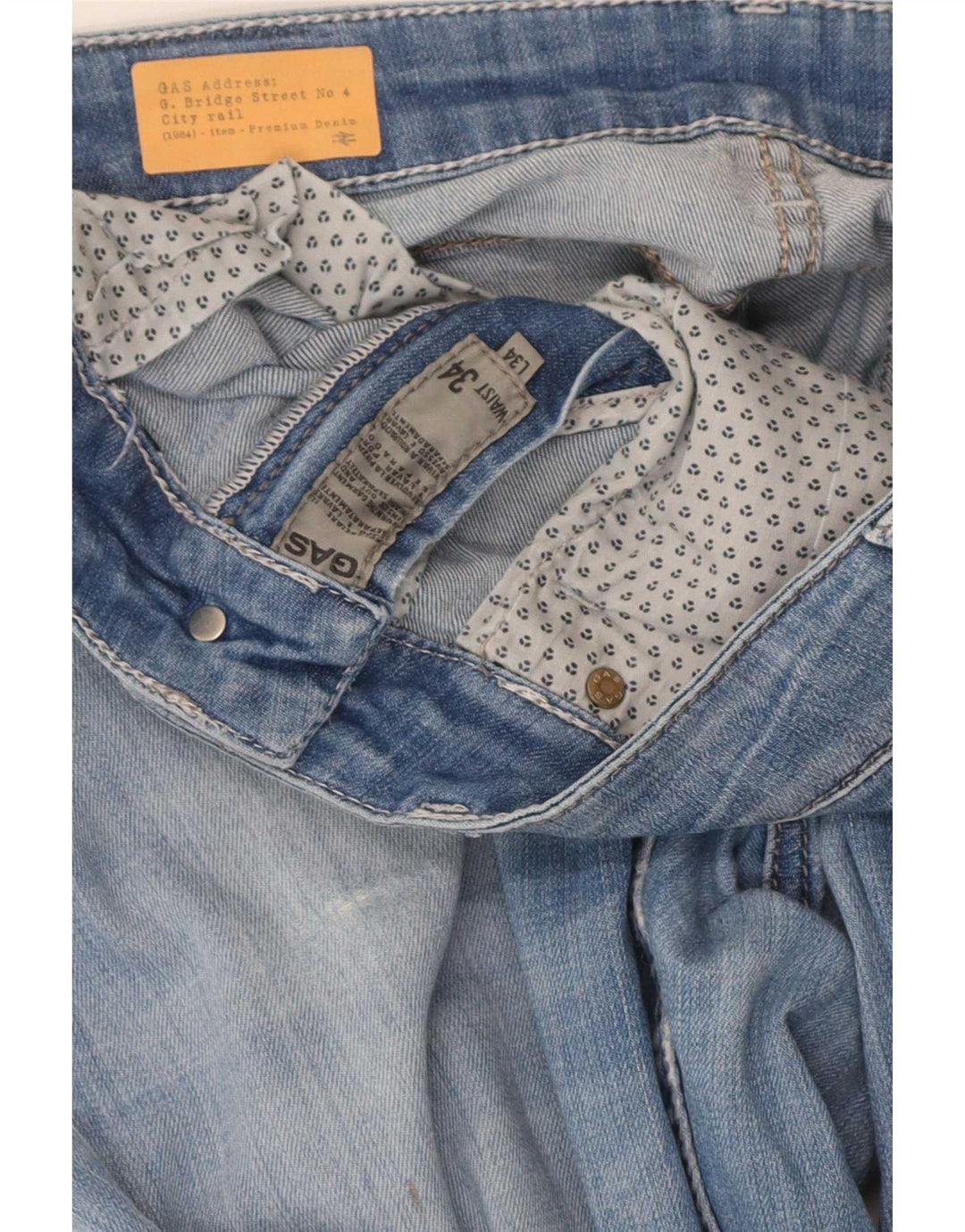 Vaqueros Rectos Mujer Gas W34 L29 Azul