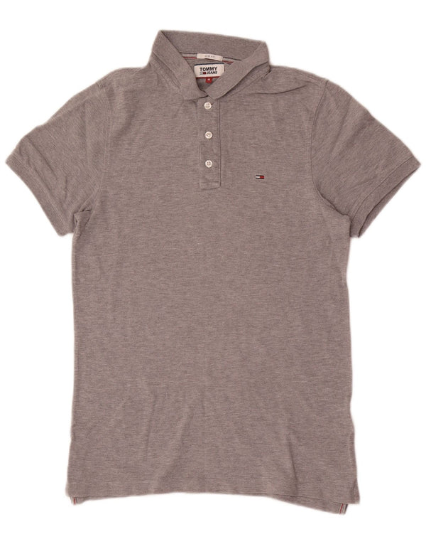 Polo Tommy Hilfiger de corte slim de algodón moteado en gris medio para hombre