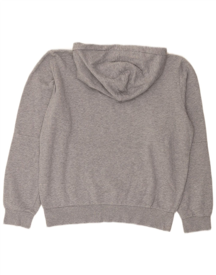 Lacoste Sudadera con capucha gráfica para hombre Talla 4 Bloque de color gris medio