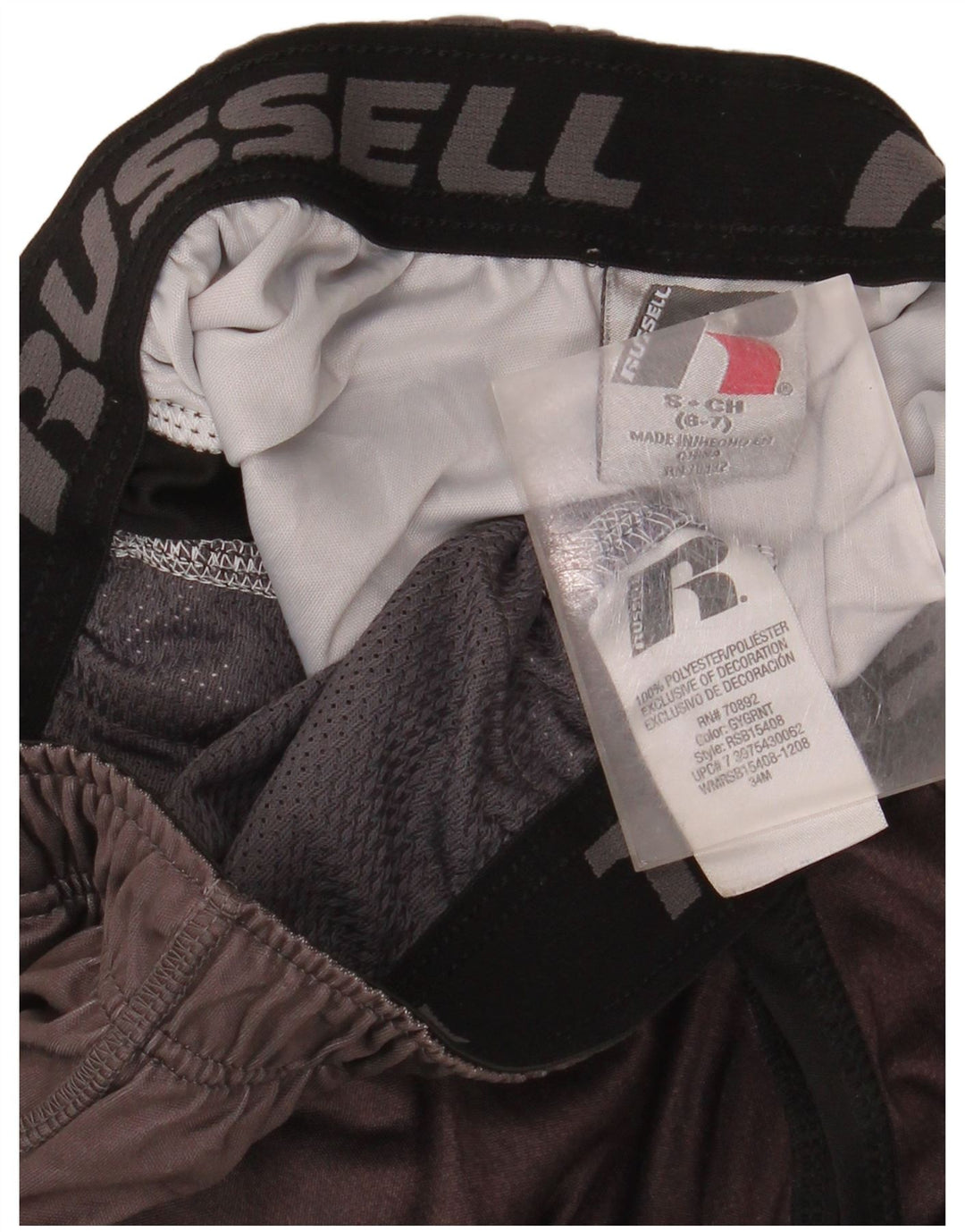 Russell Athletic Pantalones cortos deportivos para niños 6-7 años Pequeño negro Colorblock