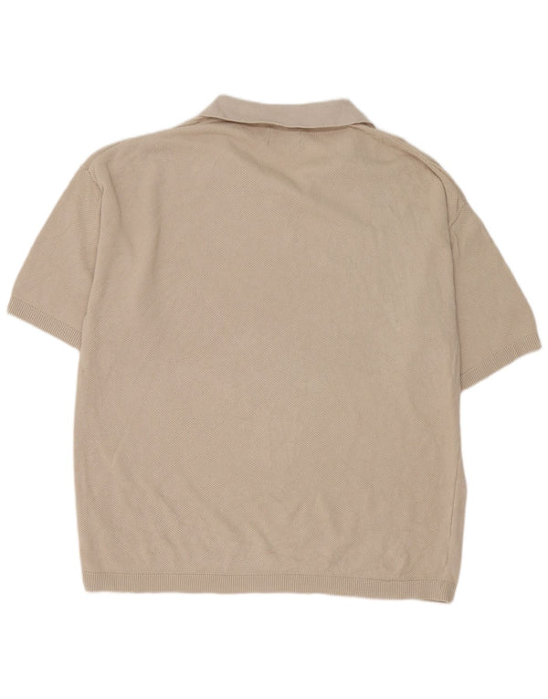 Jack & Jones Jersey de Manga Corta con Cuello Polo para Hombre XL Beige Algodón