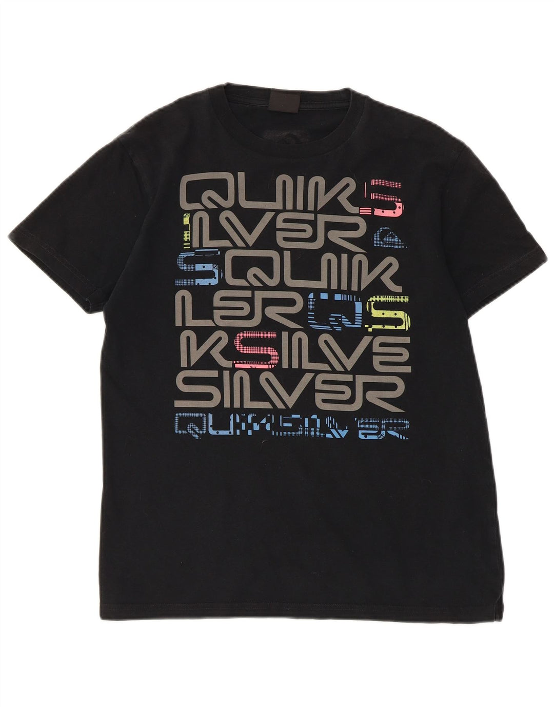 Quiksilver - Camiseta gráfica para hombre, talla pequeña, color negro