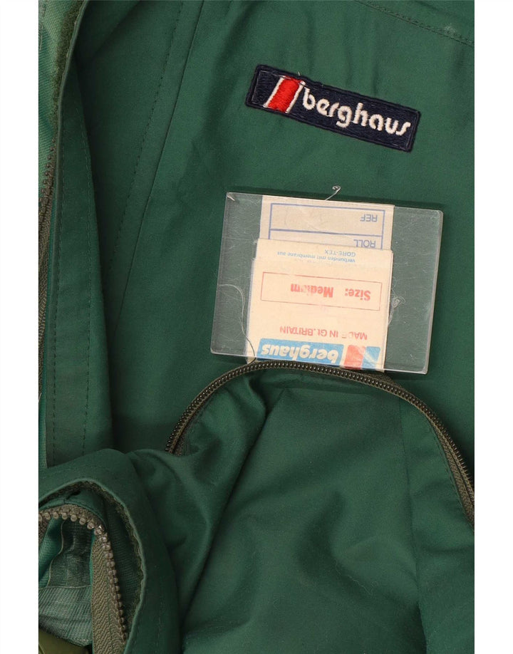 Berghaus Chubasquero con capucha para hombre UK 38 Medium Green Nylon
