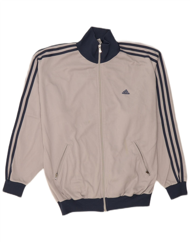 Adidas Chaqueta de chándal para hombre UK 38/40 Poliéster gris medio