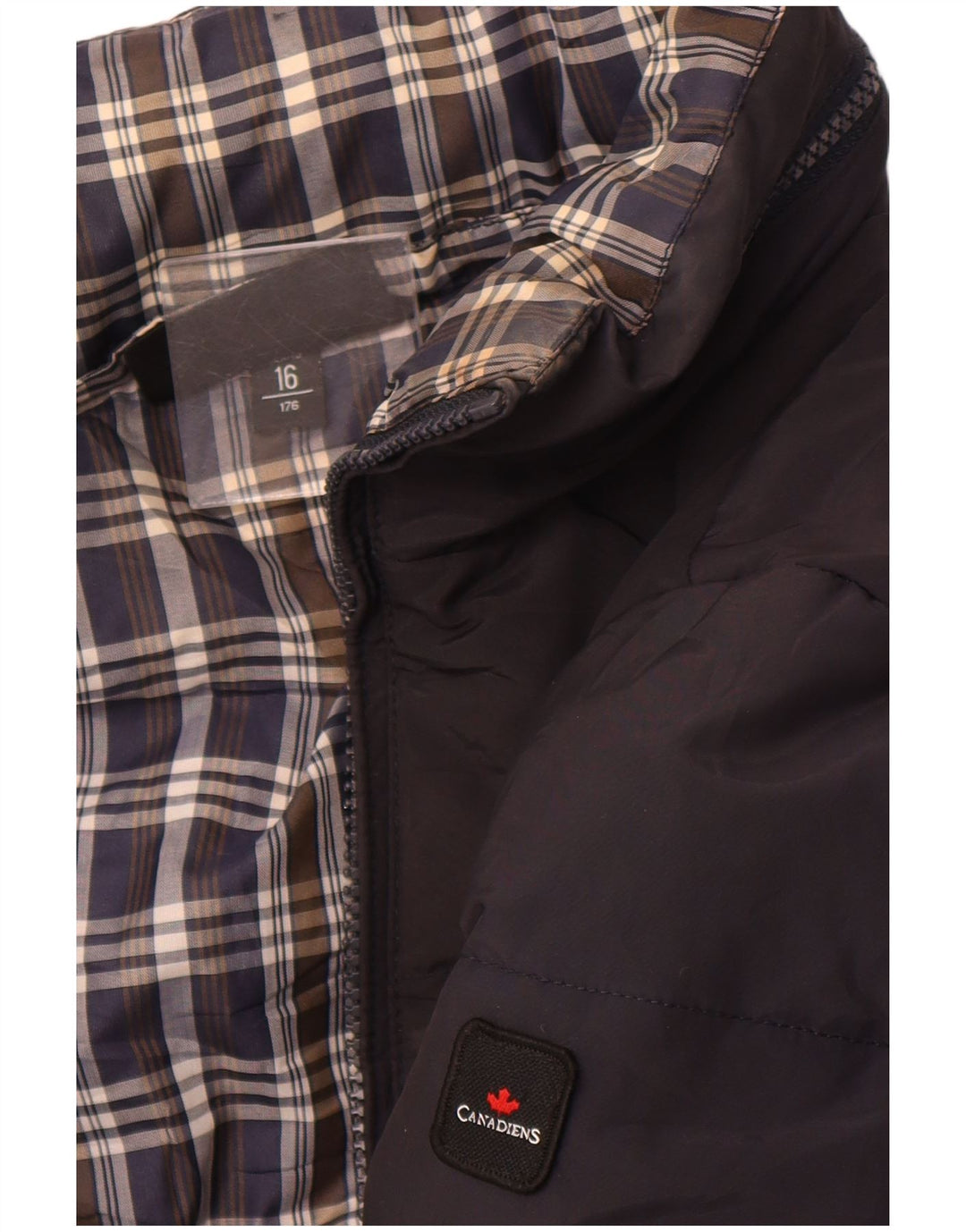 CANADIENS Boys Hooded Padded Jacket 15-16 Years Navy Blue