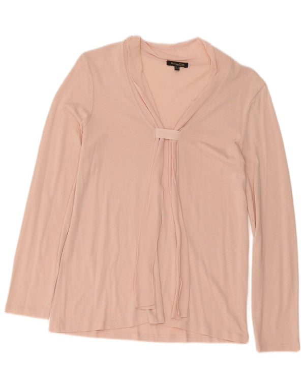 Massimo Dutti Blusa de Manga Larga para Mujer Top UK 40 Small Rosa