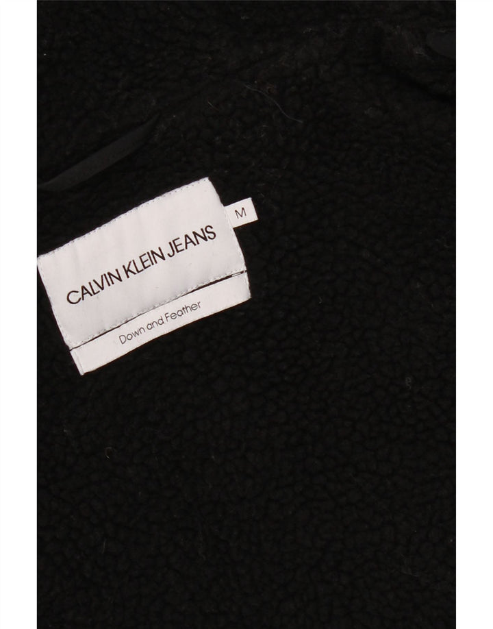 Calvin Klein Chaqueta acolchada con capucha para hombre UK 38 Mediana Poliéster negro