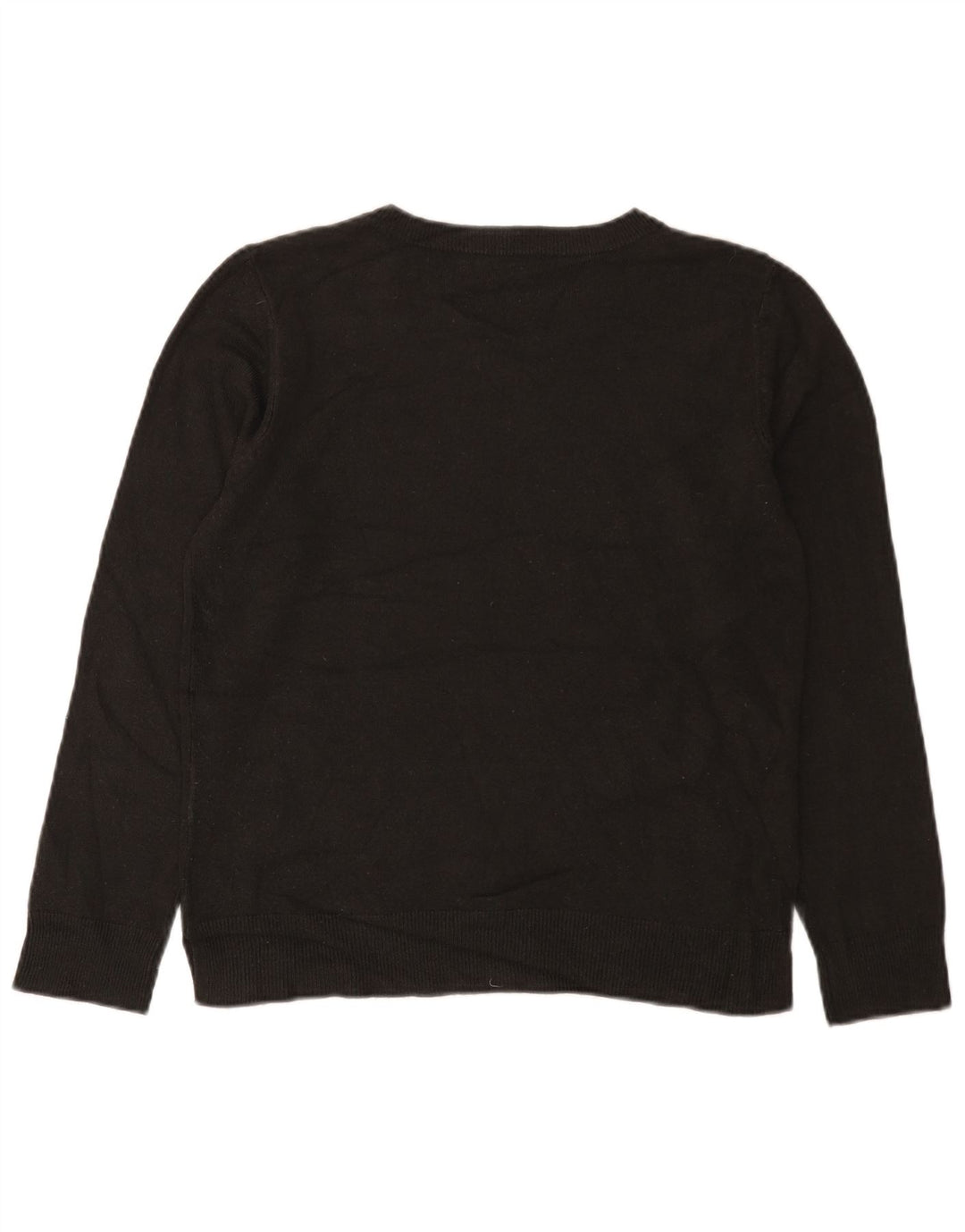 Marks & Spencer - Jersey de cuello redondo para mujer, talla 40, acrílico negro mediano