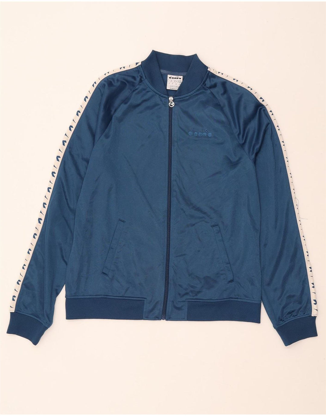 DIADORA Chaqueta superior de chándal para mujer UK 46 Large Azul marino Colorblock