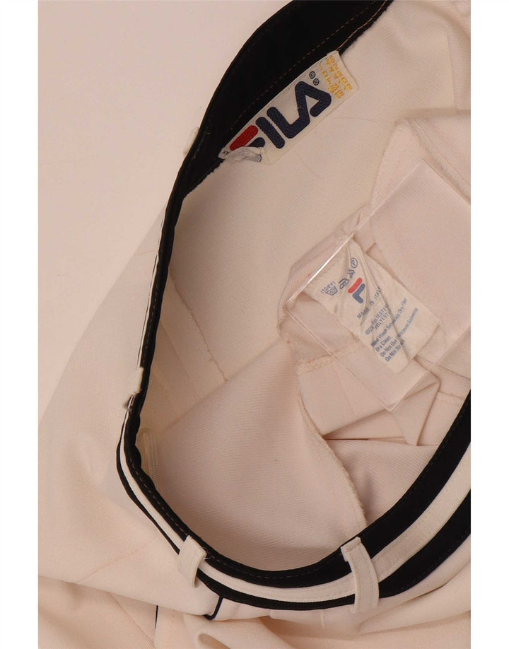 Fila Minifalda de tenis para mujer UK 12 Mediana Poliéster a rayas blancas
