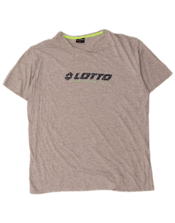 Lotto Camiseta gráfica para hombre Top 2XL Gris moteado