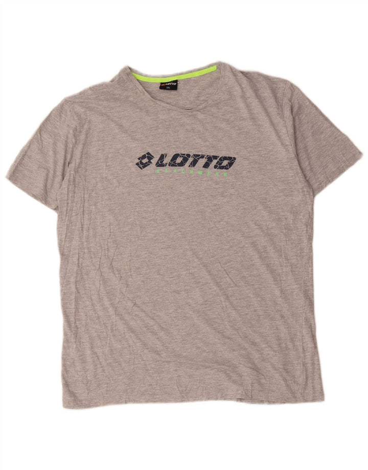 Lotto Camiseta gráfica para hombre Top 2XL Gris moteado