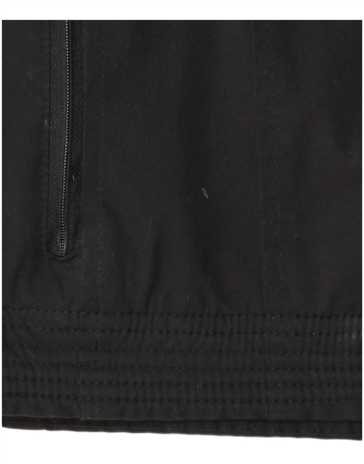 Chaqueta cortavientos con capucha Hollister para mujer UK 44 Poliéster negro mediano