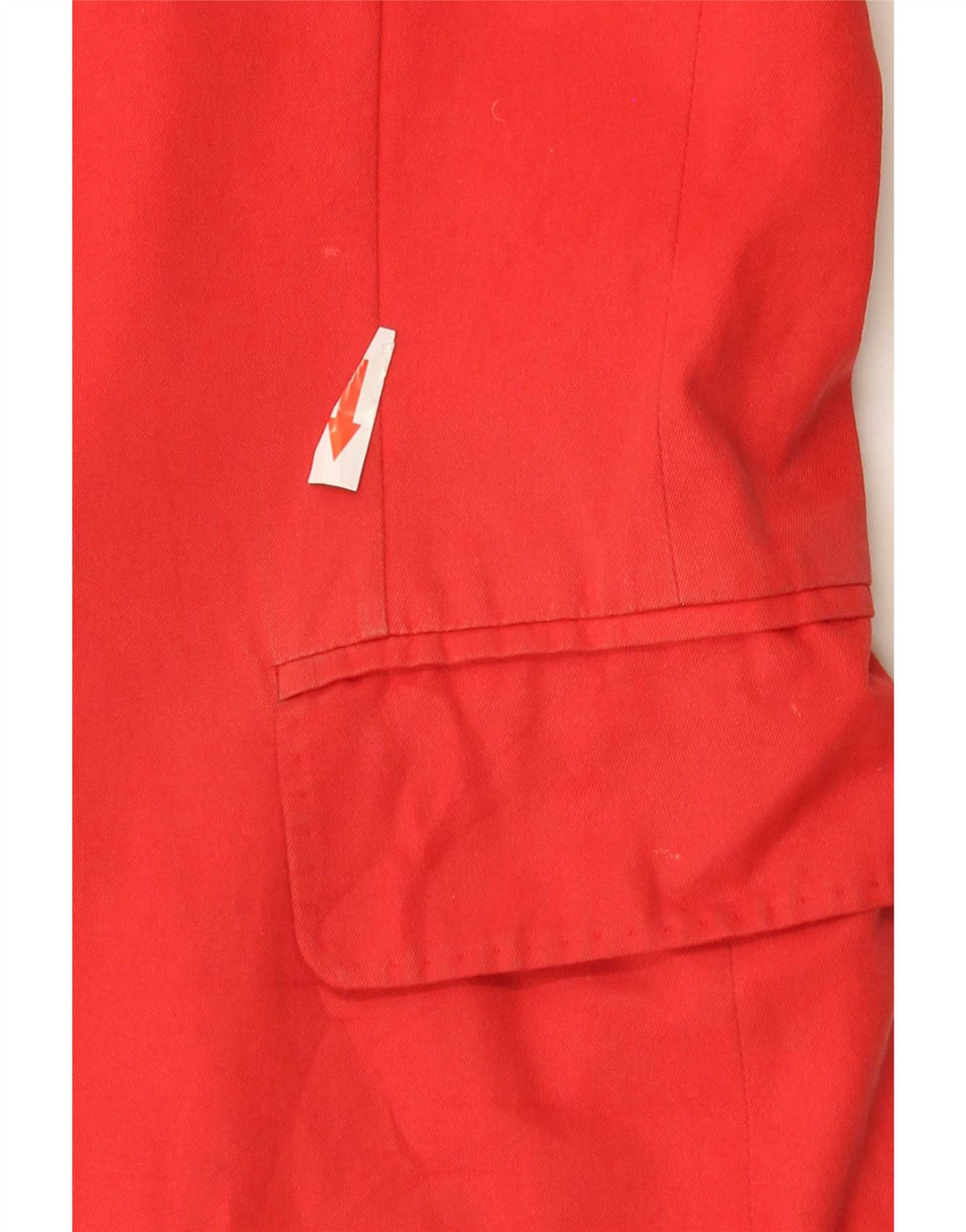 Max Mara Chaqueta Blazer de Manga Corta con 2 Botones para Mujer UK 44 Grande Algodón Rojo