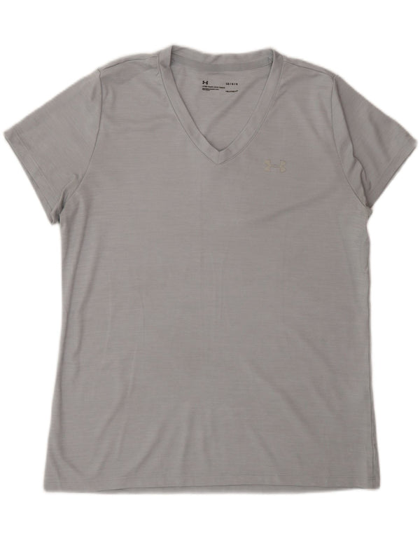 Under Armour Camiseta Heat Gear para hombre Top poliéster gris grande