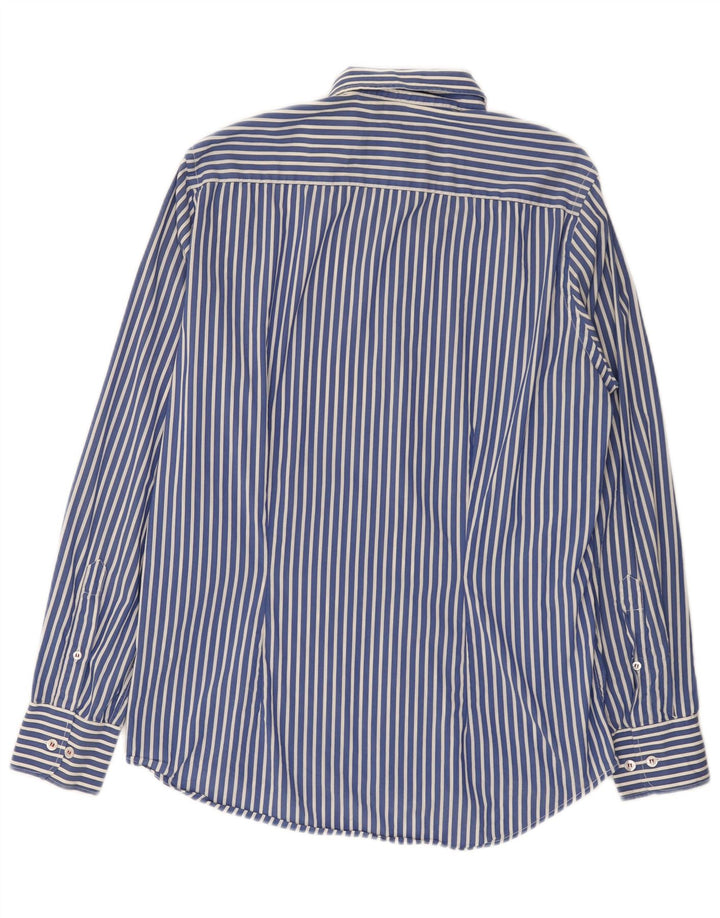 Camisa Fred Perry Hombre Slim Fit De Algodón A Rayas Azul Medio